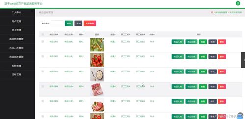 基于web的農(nóng)產(chǎn)品配送服務平臺 jsp java springmvc mysql mybatis